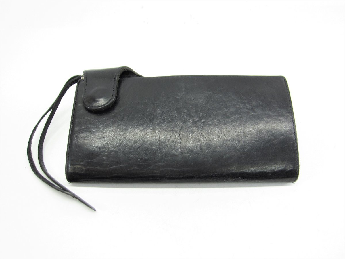  Yoshida bag PORTER Porter leather long wallet long wallet black made in Japan ∠UA9936