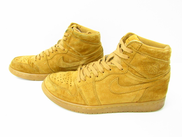 NIKE AIR JORDAN1 RETRO HIGH OG WHEAT/555088-710 SIZE:27.5cm ナイキ スニーカー 靴 ≡SH6414_画像3