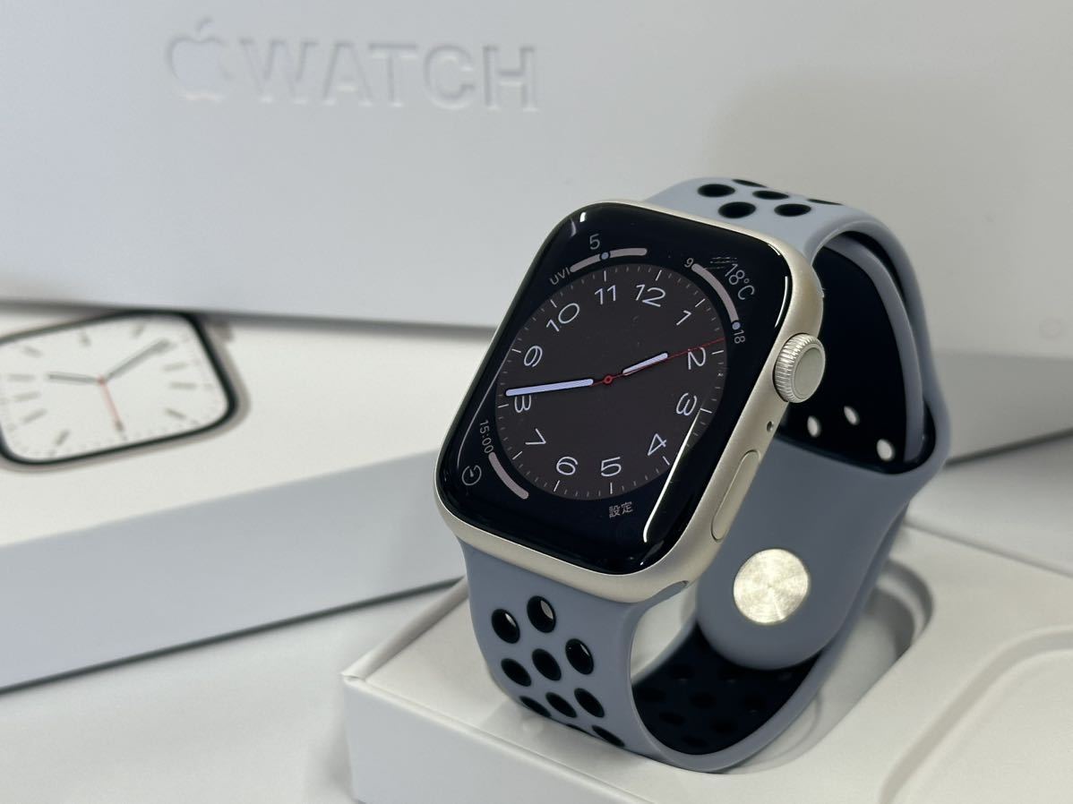 ☆即決 Apple Watch series7 45mm スターライトアルミニウム アップル