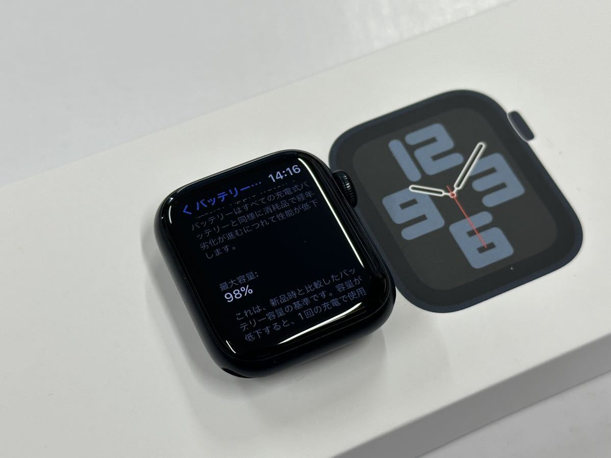 ☆即決 超美品 100% Apple Watch SE2 40mm 第二世代 ミッドナイトアルミニウム アップルウォッチ  GPS+Cellularモデル 未開封バンド 823