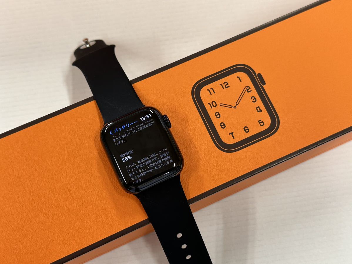 ☆即決 美品 Apple Watch series5 HERMES 40mm ブラック 本体 アップルウォッチ エルメス 黒 GPS+Cellular  864