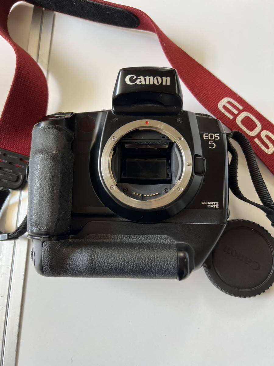 Canon EOS 5 QUARTZ DATE + Canon VG 10セット フィルムカメラ本体