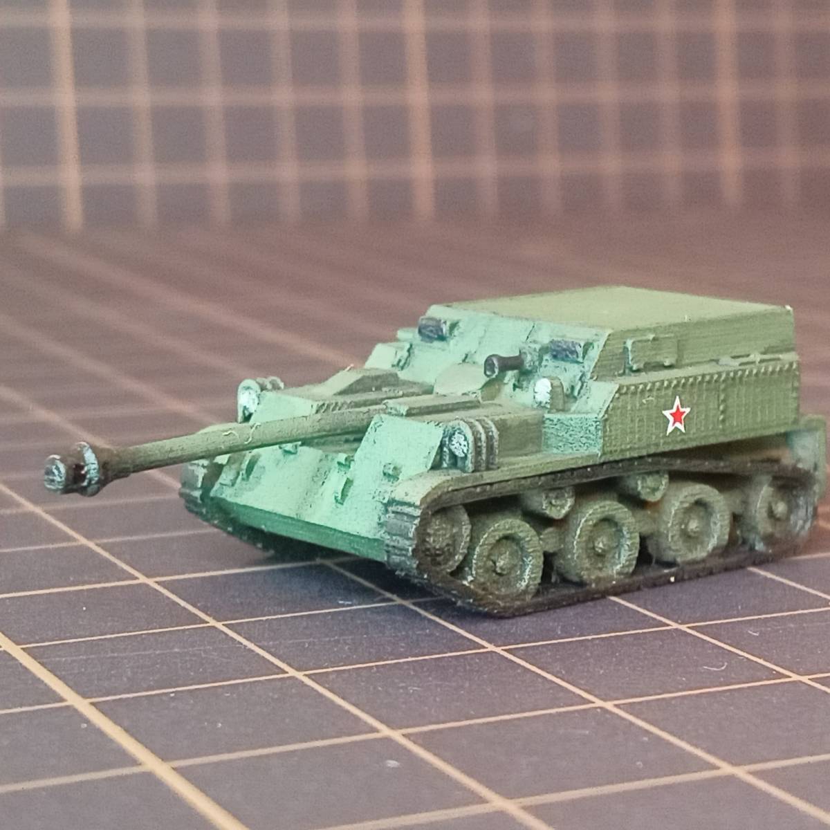 ●完成品1/144 ASU-57空挺戦車,”小型軽量！レア戦車！”,ソ連,ロシア,戦後,冷戦時代,自作ver