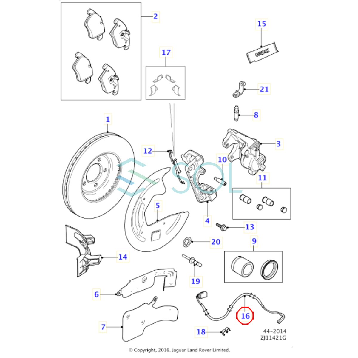  front brake pad sensor brake pad sensor shipping deadline 18 hour Jaguar XF X250 C2Z16061