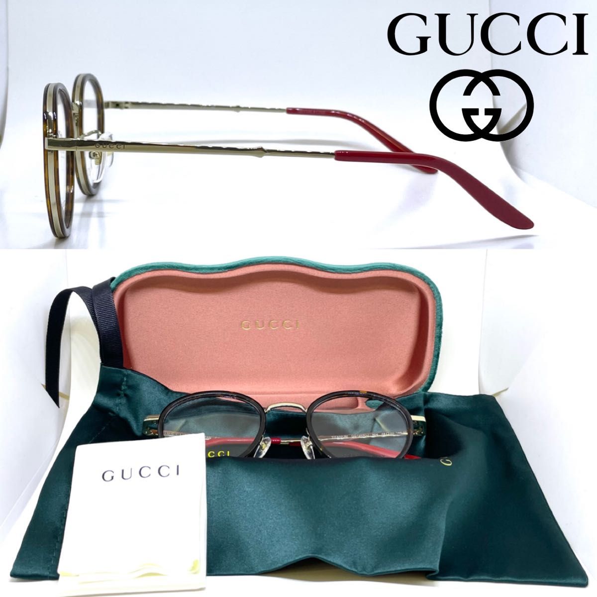 GUCCI グッチ メガネ フレーム GG1357OA 004 ハバナ/ゴールド めがね メガネフレーム 