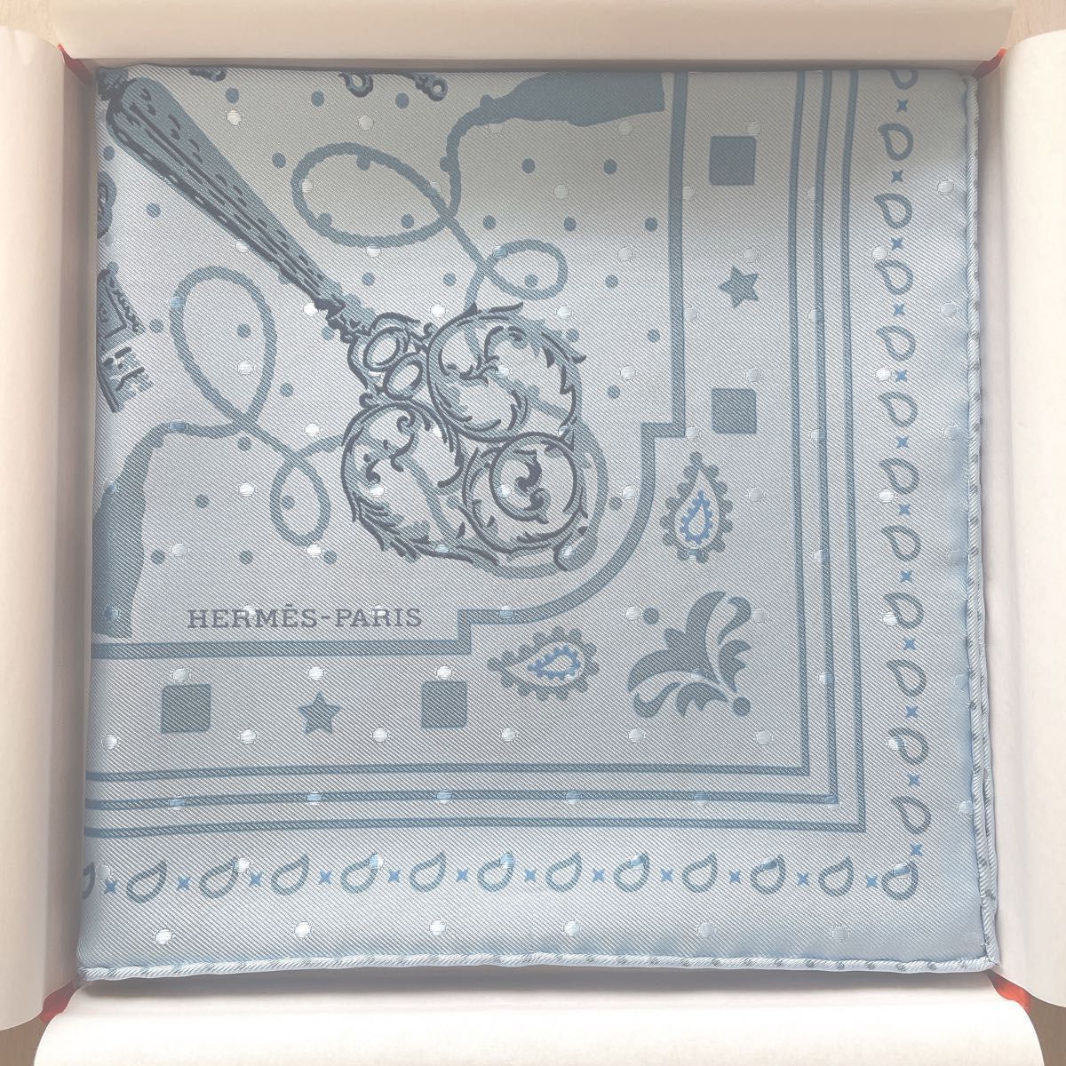 新品未使用】エルメス HERMES カレ55 レ・クレ Les Cles bandana 55