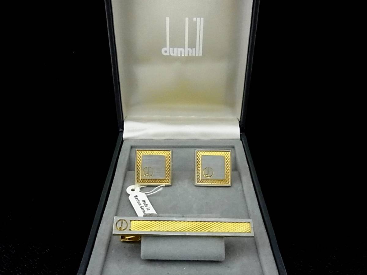 ◎ №3781 ◎ ■ Новое с меткой ■ [Dunhill] Dunhill [Серебряное золото] ■ Манжеты и набор для завязки ♪ ♪