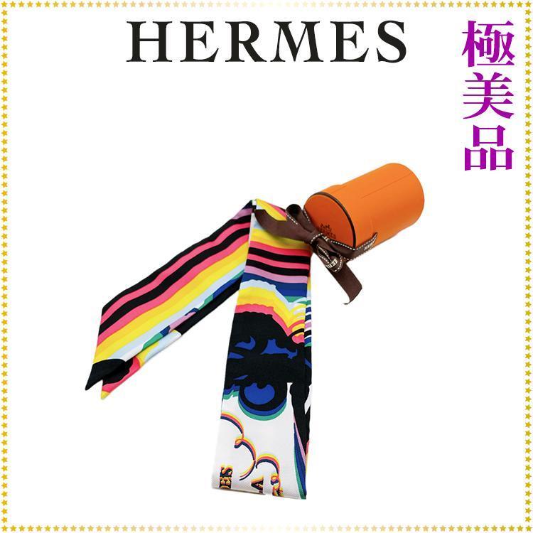 定番 ホワイト 【極美品】エルメス de ツイリー BRIDES de 100%シルク