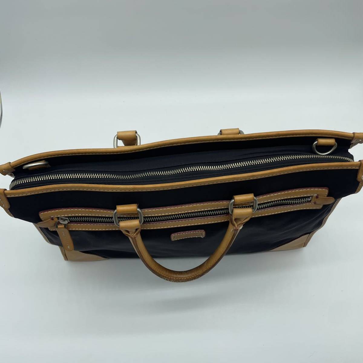 最高級 ポールスミス Paul Smith ブリーフケース 本革 レザー ナイロン
