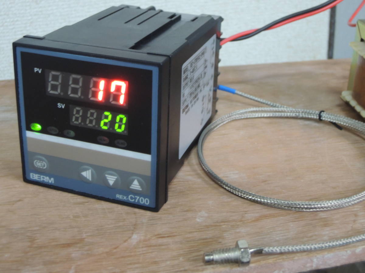 デジタル温度調節器 REX-C700FK02 220V K型センサー付き_画像1