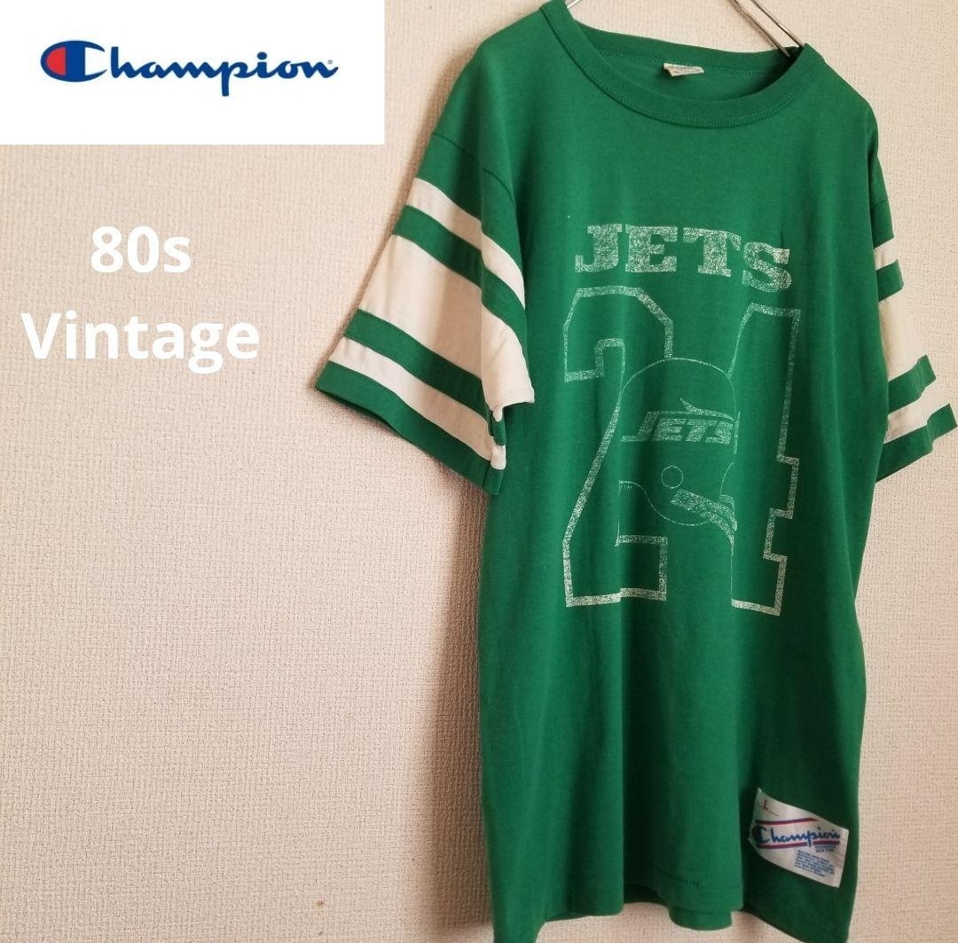 80s VintageChampion チャンピオンTee USA製L(XL) Tシャツ-