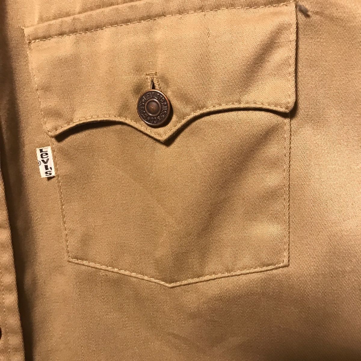 70s USA製 Levi's 白タブコットンツイルシャツジャケット 70s USA製 Levi's 白タブコットンツイルシャツジャケット