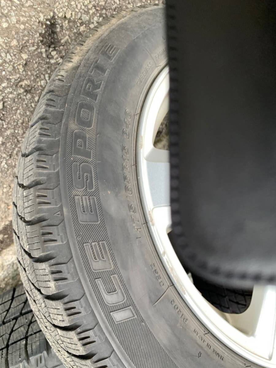 Y897 175/65R15 ICE ESPORTE 2018年 PCD100 4H 6J 53 NHP10 アクア AQUA 4本セット_画像8