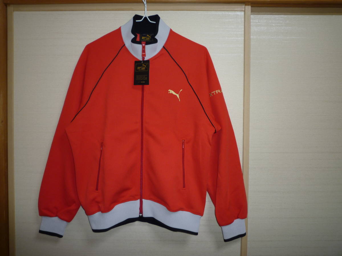 プーマ EXTRA オールドジャージジャケット 赤×黒金 Mサイズ