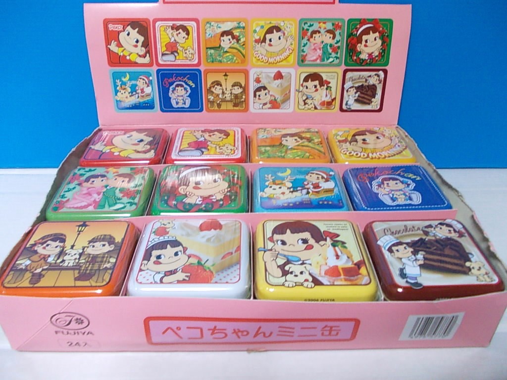 不二家⭐ペコちゃんグッズ24点セット Yahoo!オークション - 不二家 ペコちゃんミニ缶 12種×2 合計24点