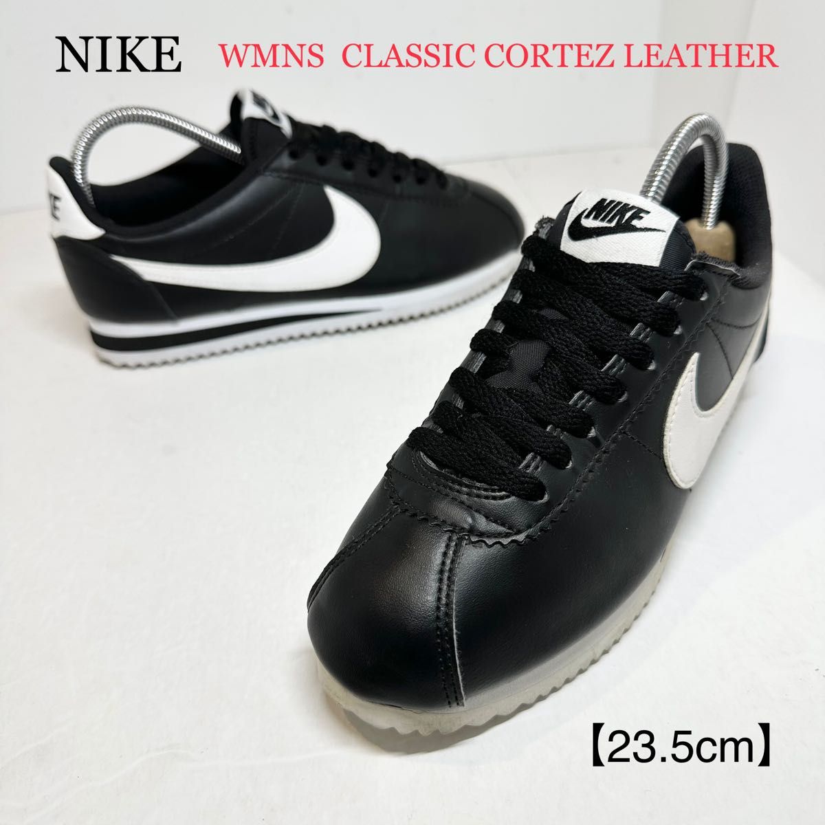 NIKE/ナイキ CORTEZ/コルテッツ LEATHER/レザー ブラック×ホワイト/黒