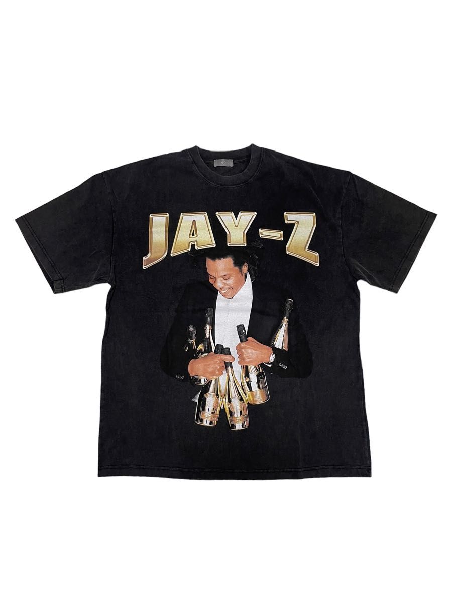 【SALE】ジェイZ　Jay-Z　ヴィンテージ加工　ラップTシャツ　ブラック　L