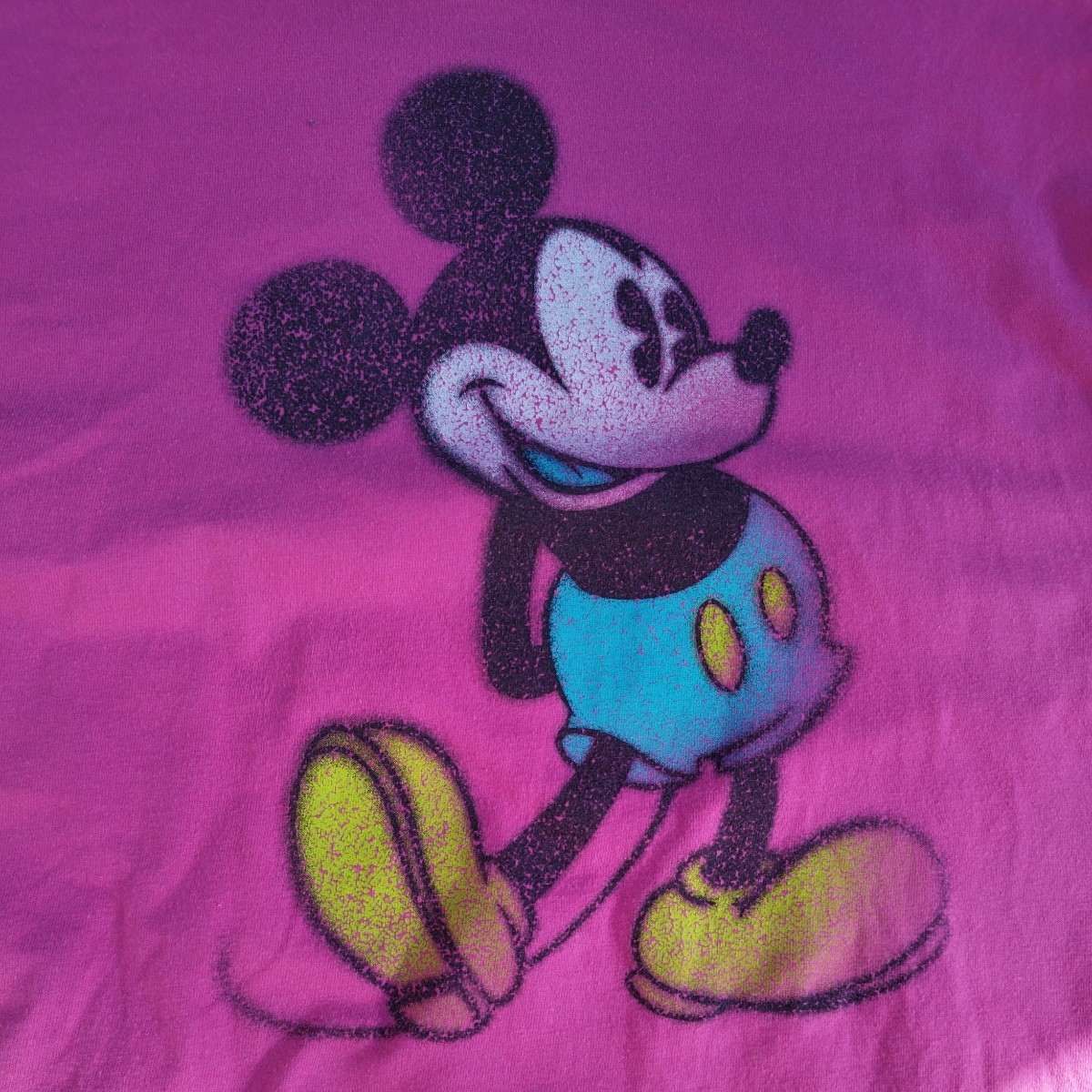お土産　ディズニーランド　ミッキーマウス　ピンク　2XL 中古品 半袖Tシャツ　ディズニー　_画像2