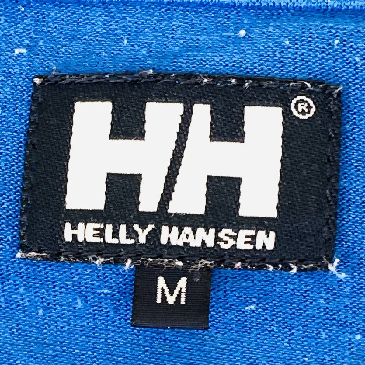 a00171 HELLY HANSEN ヘリーハンセン Tシャツ 半袖 丸首 薄手 Mサイズ ブルー ホワイト ネイビー ボーダー柄 メンズ 古着 カジュアル 万能_画像8