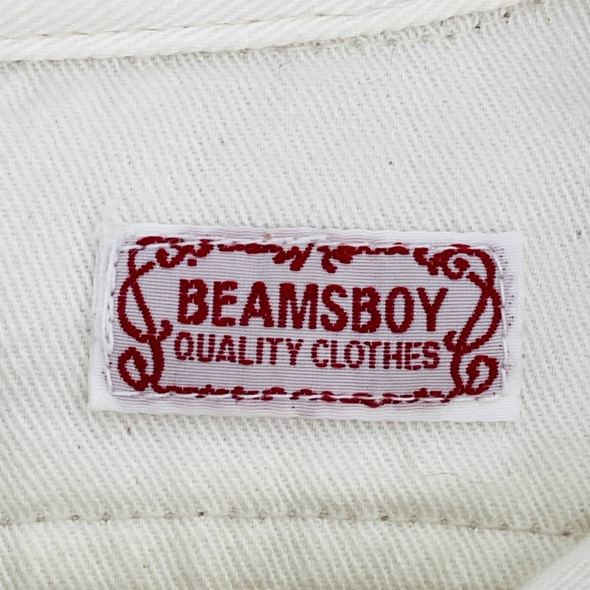 A00203 BEAMS BOY ビームスボーイ ロングシャツ チュニック 長袖 オフホワイト ライトベージュ レディース 大人可愛い ゆるふわ 万能 上品_画像9