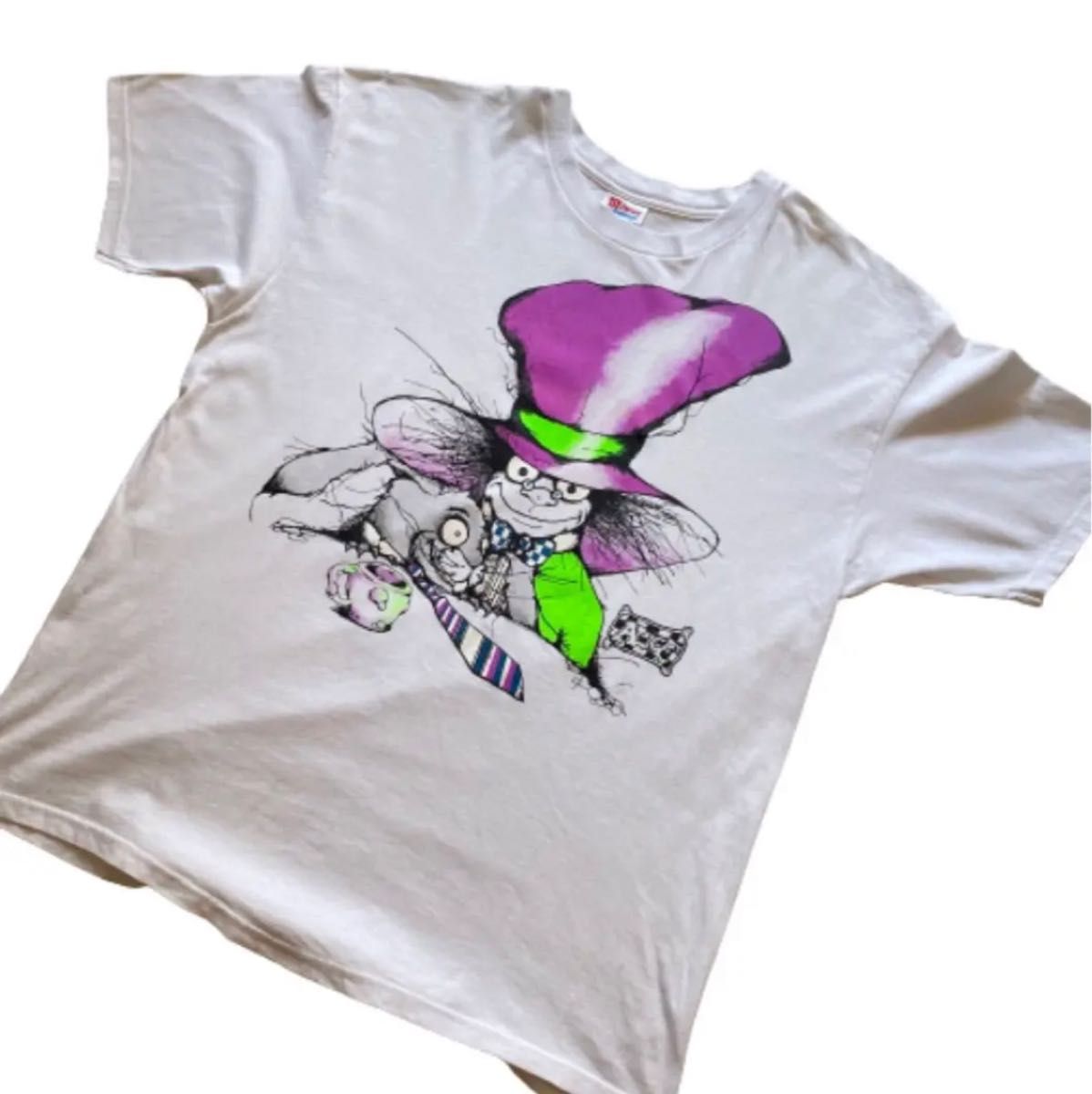 90s ANDAZIA 不思議の国のアリス Mad Hatter  TシャツXL