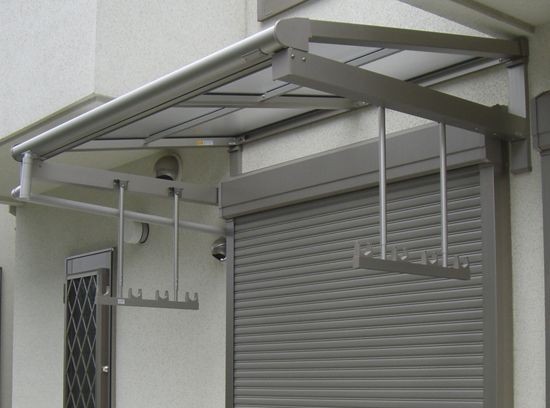  rod .. wash-line pole receive outdoors veranda DIY clotheshorse metallic material aluminium terrace roof for clotheshorse BEM-TS2 Short 2 pcs insertion YKK hanging lowering 