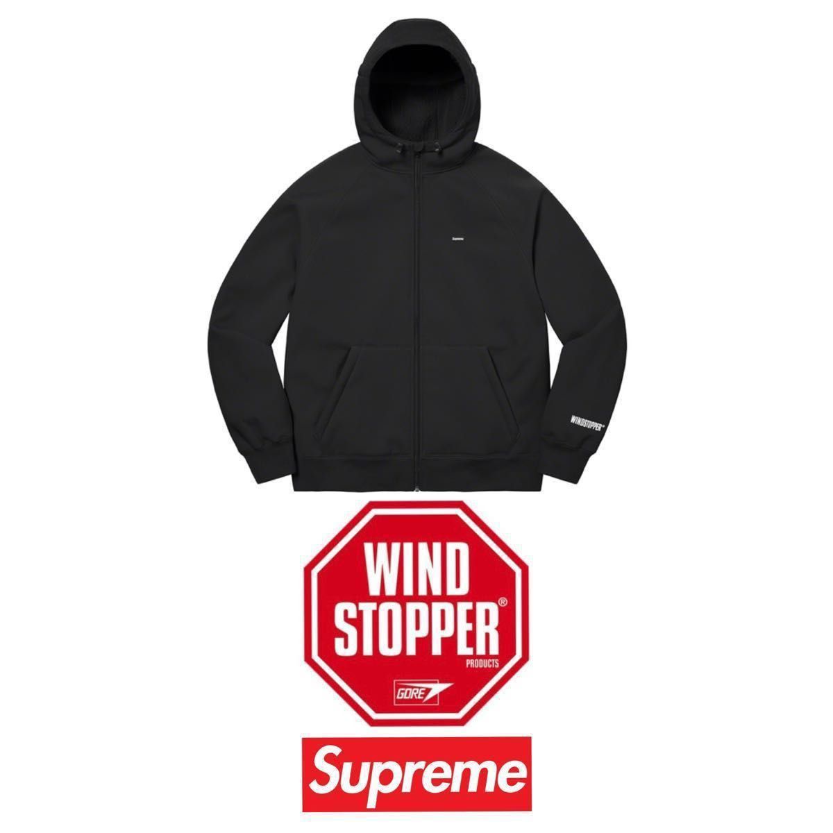 新品 未使用  Supreme WINDSTOPPER ZIP UP  Hooded BOX LOGO GORE Mサイズ