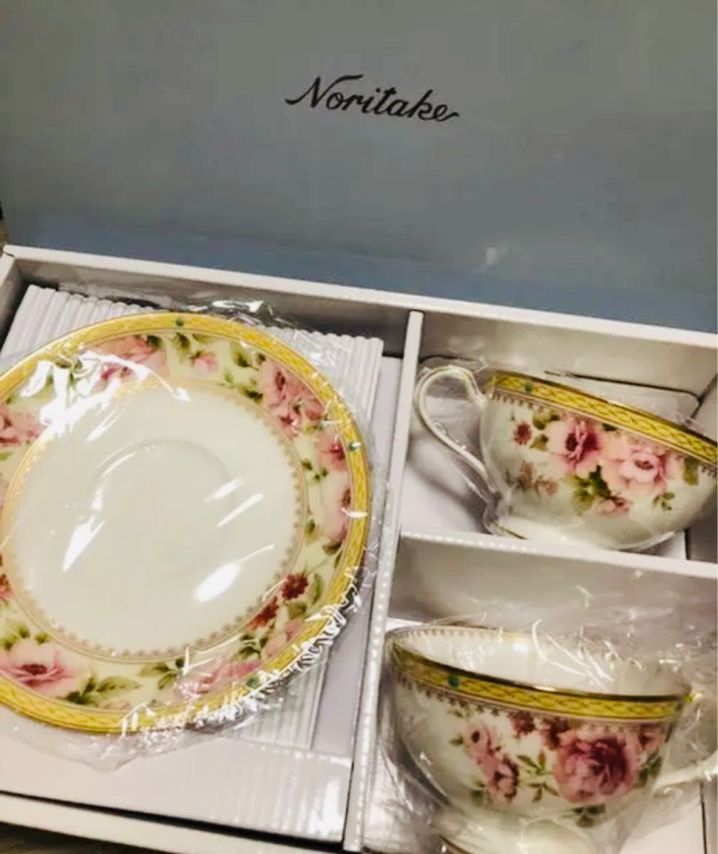 12/20削除します　新品　未使用　ハートフォード　ノリタケ　ペア　セット　NORITAKE カップ&ソーサー コーヒーカップ