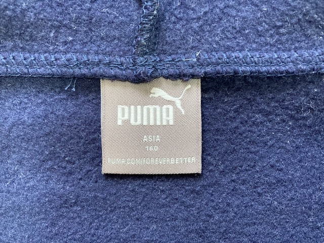 PUMA　プーマ　パーカー　トレーナー　ジップアップ　ジッパー　裏起毛　160_画像4