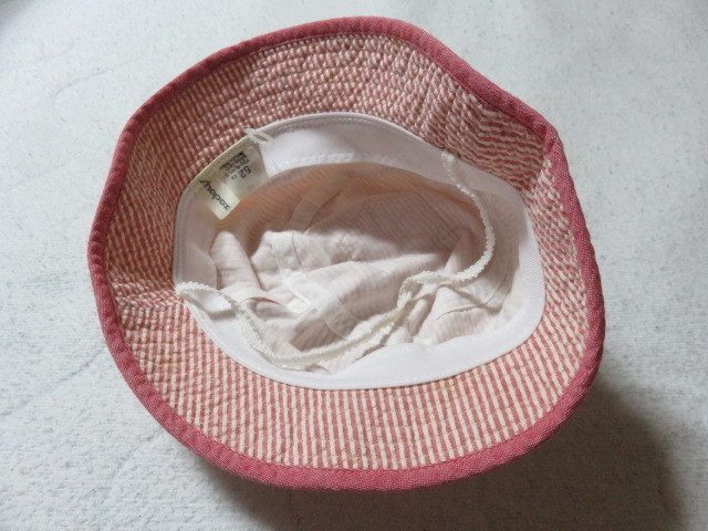 shapox シャポックス ハット 帽子 サイズ52㎝　首ゴム付　日本製　かわいらしい　ユーズド品_画像5