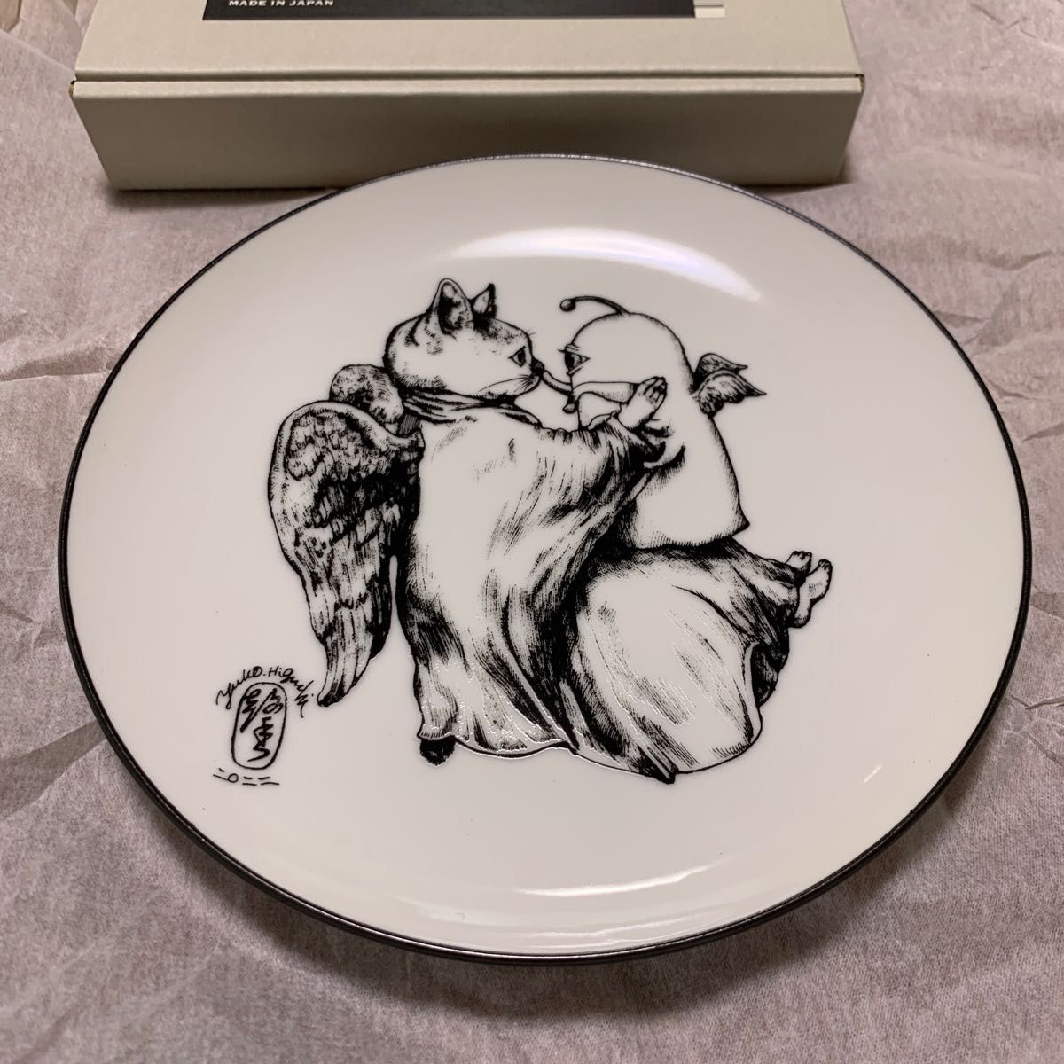ヒグチユウコ展 皿 テーブルウェア おすましこはる ひとつめちゃん 六本木 猫