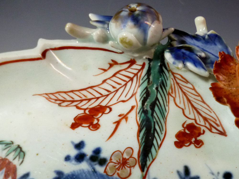 翔)古伊万里 色絵 元禄享保期 江戸中期 輸出伊万里 牡丹 松竹梅 翔)古伊万里 色絵 元禄享保期 江戸中期 輸出伊万里 牡丹 松竹梅