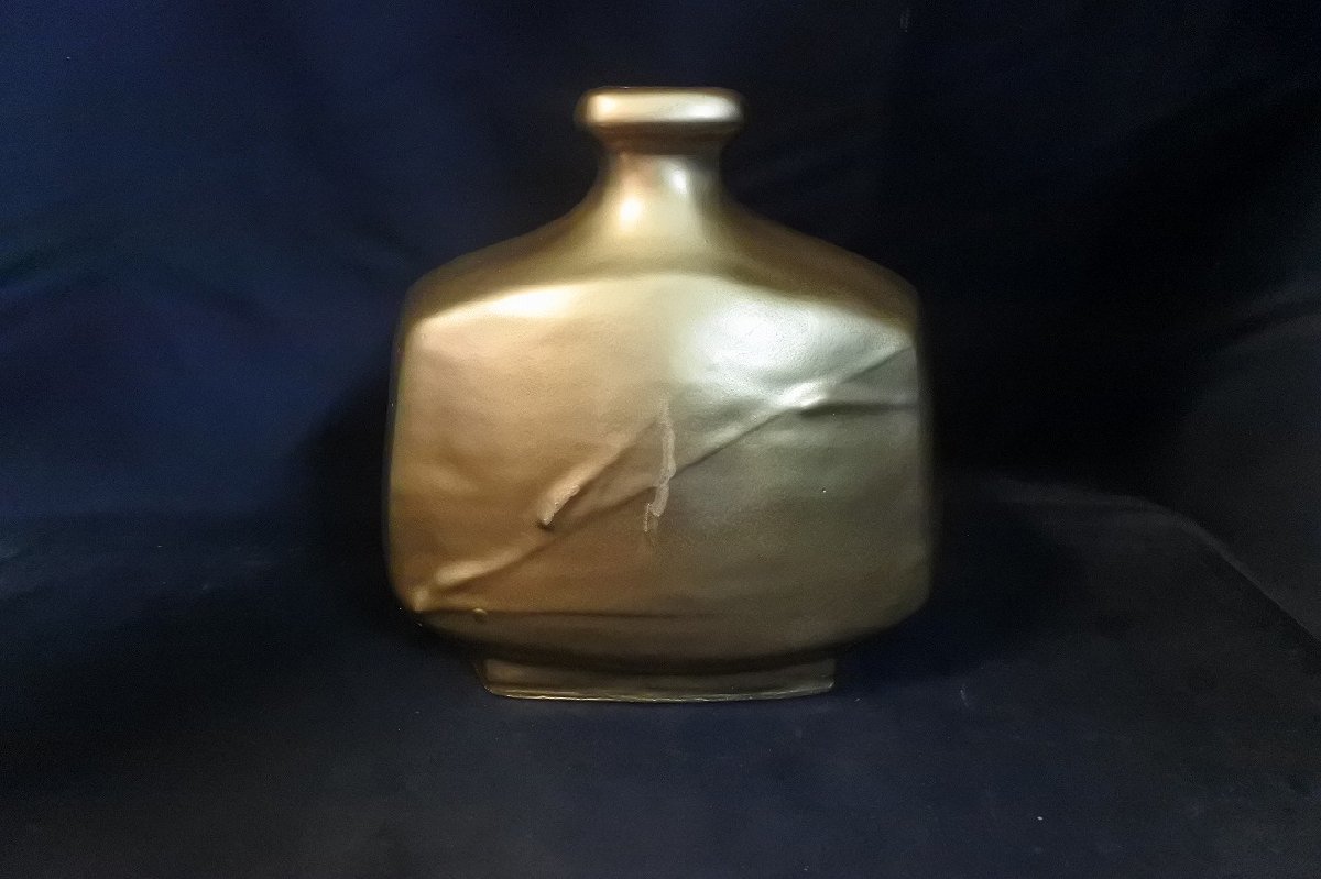 ゴールドペイント 小物入れ/フラワーベース 花瓶 陶器 ガラス デザイナーズ プランター 花器 アクタス ACTUS H.P.DECO コンランショップの画像4