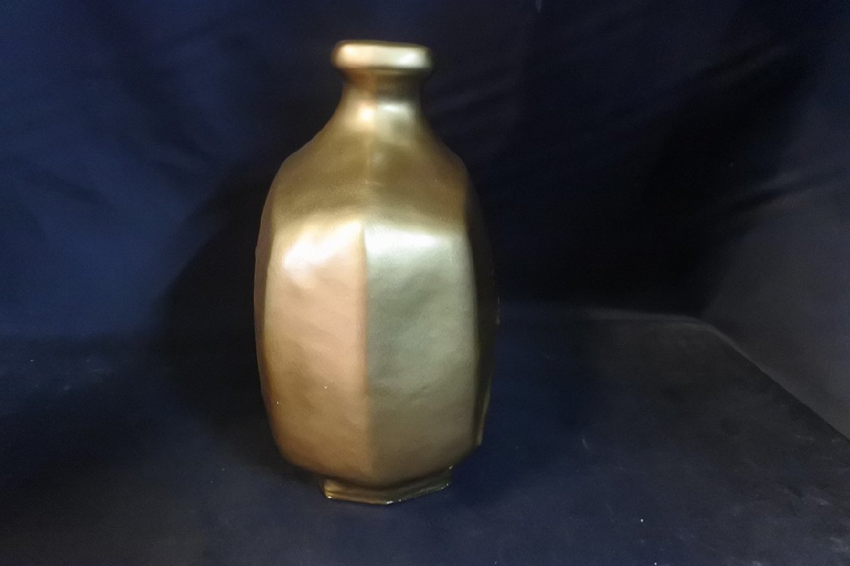 ゴールドペイント 小物入れ/フラワーベース 花瓶 陶器 ガラス デザイナーズ プランター 花器 アクタス ACTUS H.P.DECO コンランショップの画像5