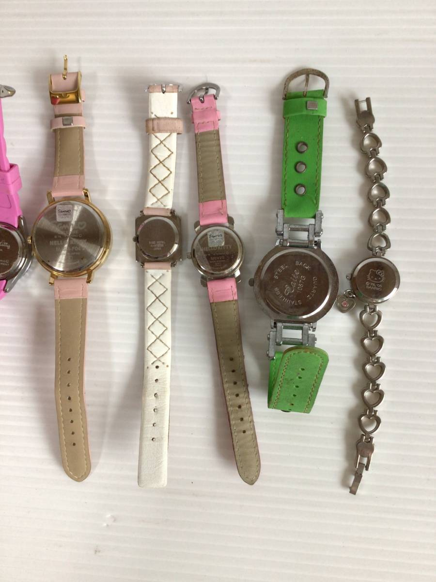 C812 together! HELLO KITTY/ Hello Kitty wristwatch 9 point set Kitty Chan retro rare equipped unused equipped 