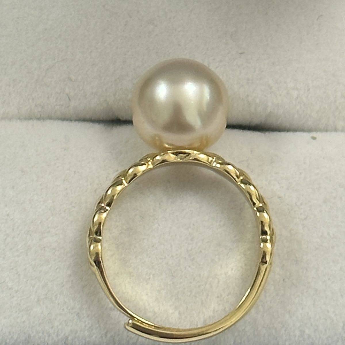  south . White Butterfly pearl ring ring natural color book@ pearl 10-10.5mm