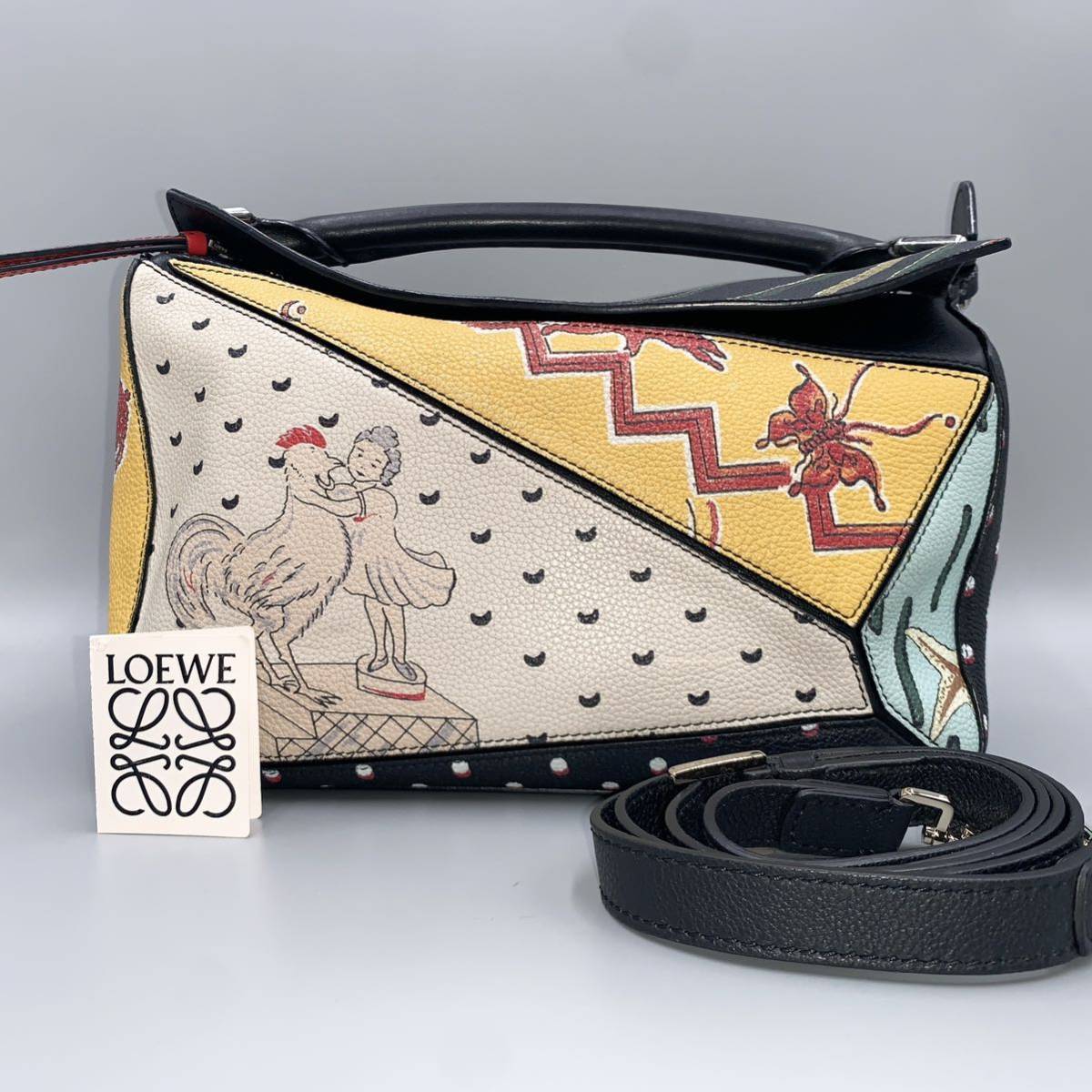 すぐ発送可能! ロエベ LOEWE レザー パズル 2way ハンド バッグ