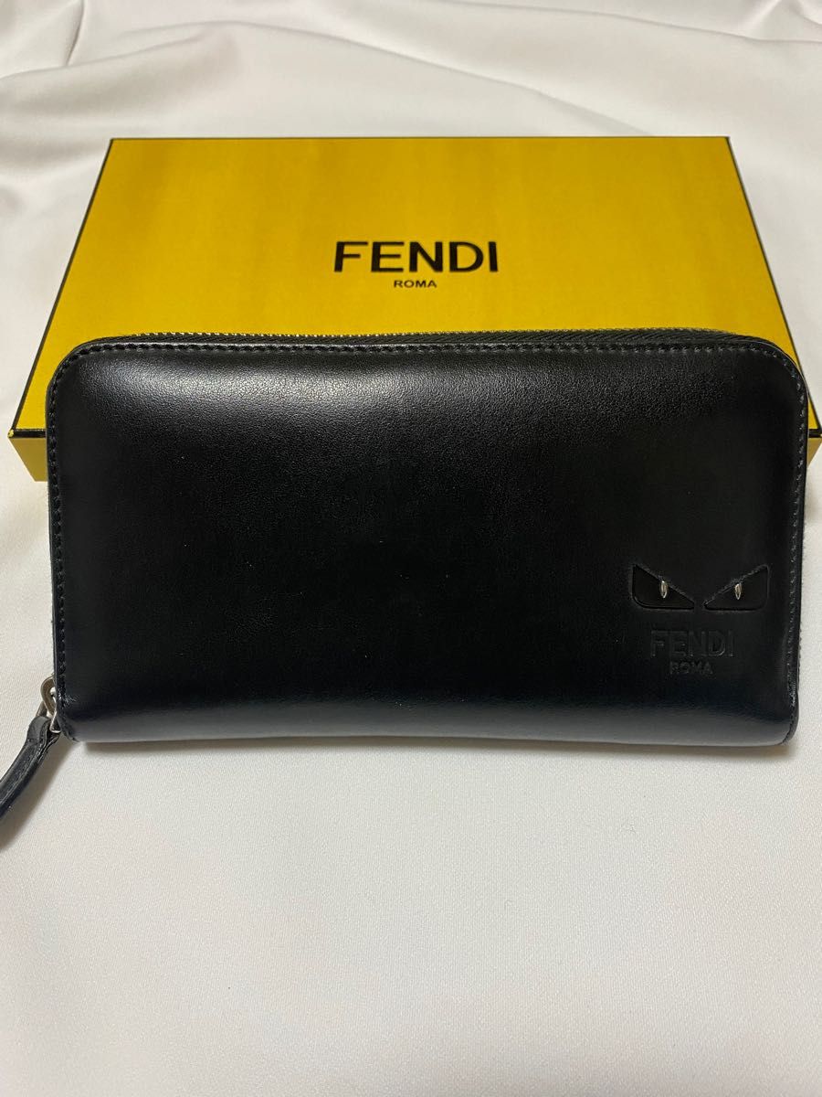 フェンディ 財布 メンズ FENDI バグズ アイ 7M0210 6OC F0GXN ラウンド
