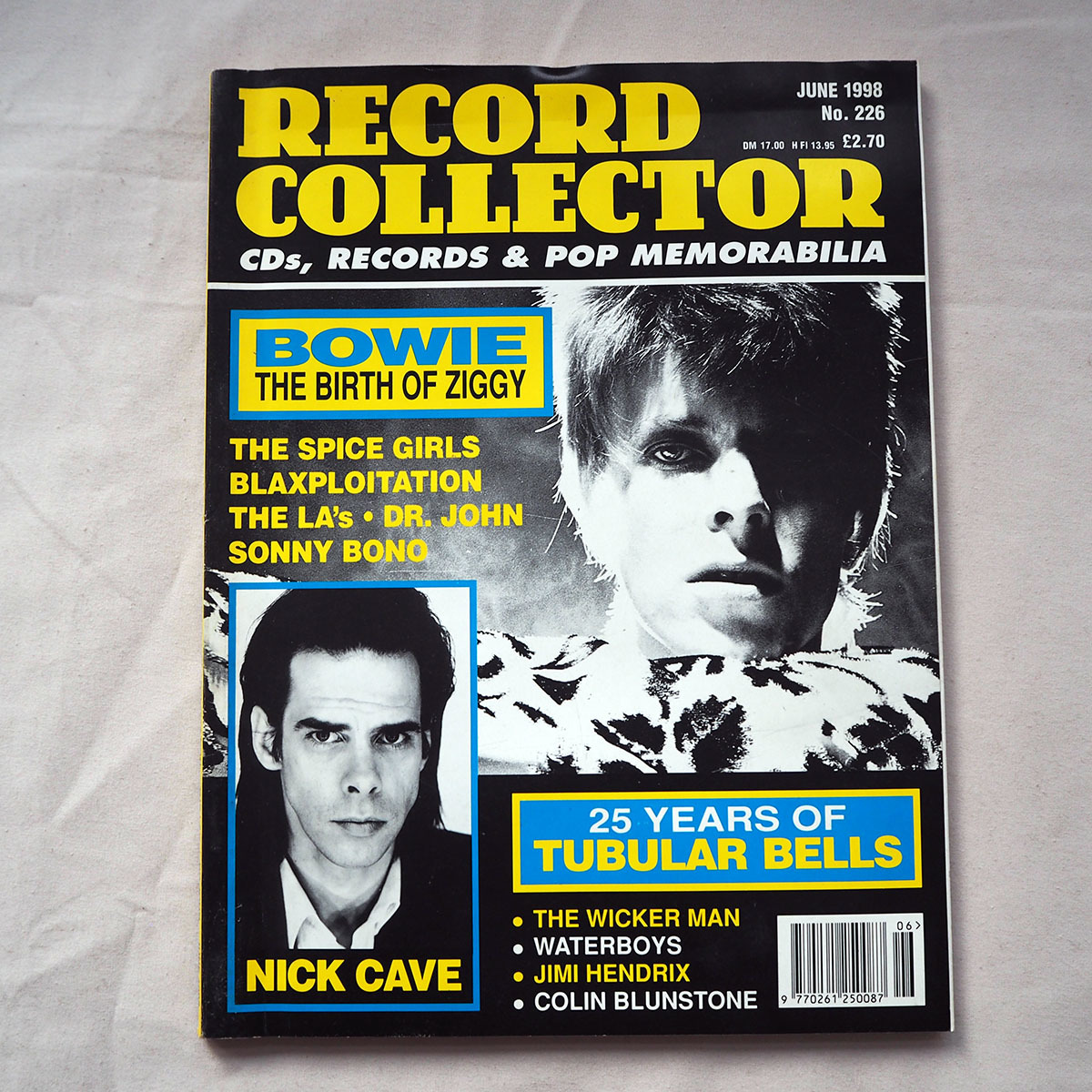 ◆ 送料無料 音楽洋雑誌 RECORD COLLECTOR 1998 June レコードコレクター David Bowie Nick Cave Mike Oldfield Dr.John◆_画像1