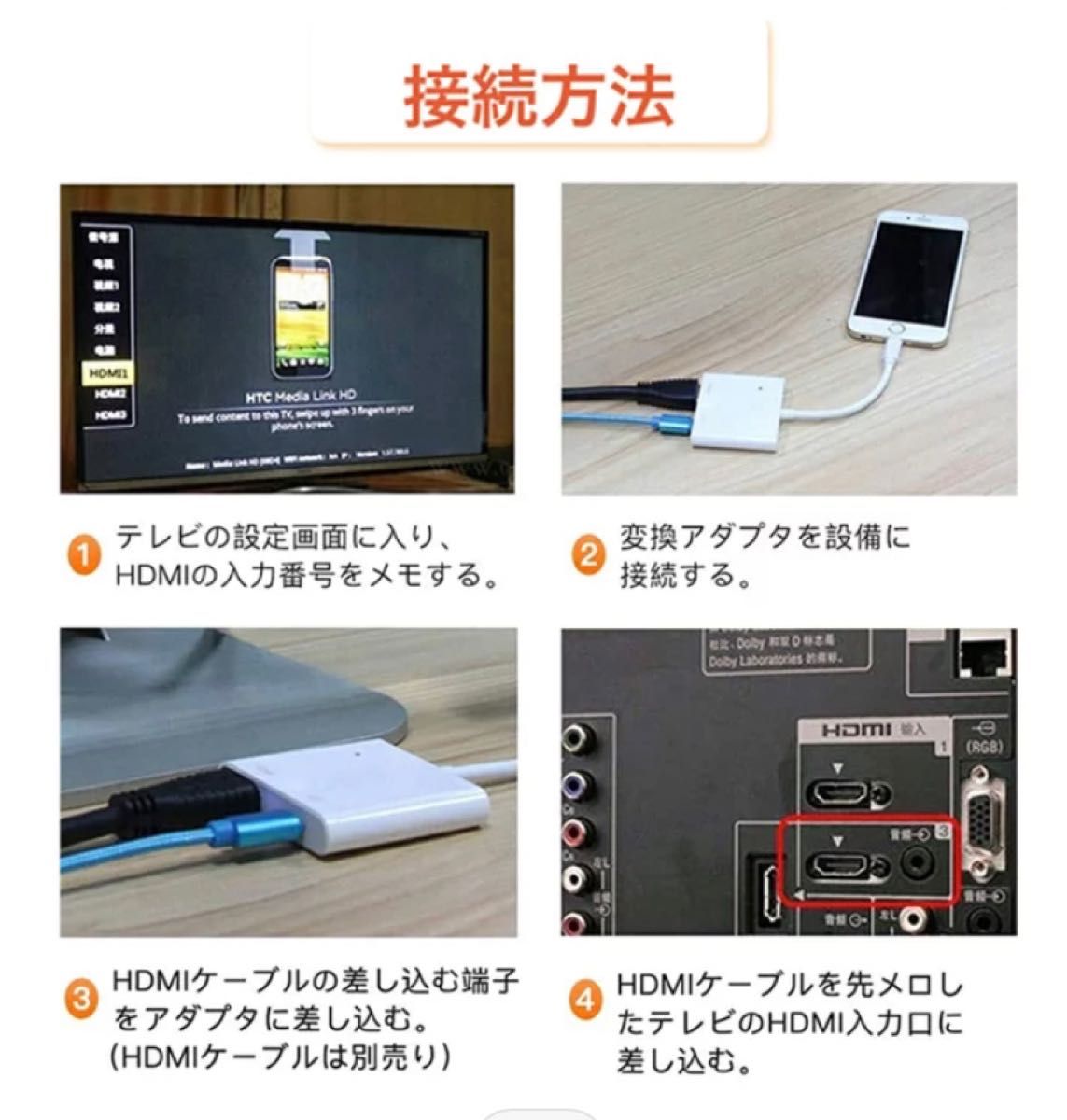 i-phone HDMI 変換ケーブル Digital AV 変換アダプタ