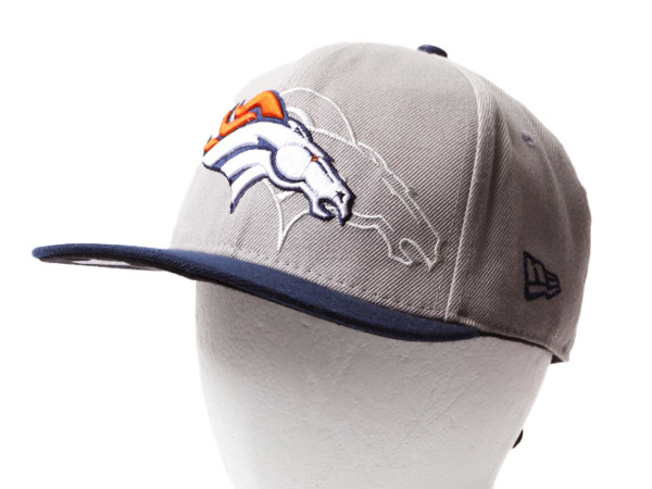 NFL オフィシャル ■ ニューエラ x デンバー ブロンコス ベースボール キャップ フリーサイズ 帽子 NEW ERA 本革レザー アメフト 2トーン