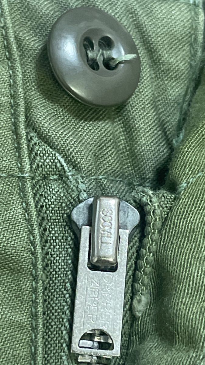 稀少 US.ARMY ビンテージ 60s M-65 初期アルミジップ フィールドパンツ
