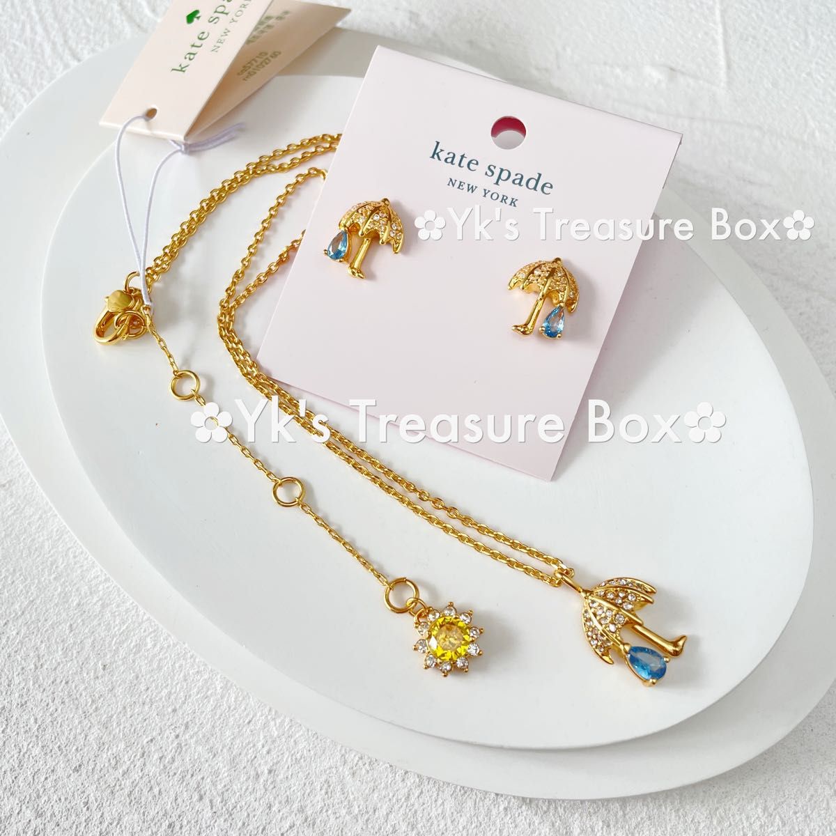 N903/kate spade/パヴェゴールド傘かさペンダントネックレス N903/kate spade/パヴェゴールド傘かさペンダントネックレス