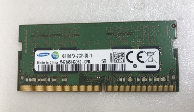 SAMSUNG 1Rx8 PC4-2133-SA0-10 4GB 1枚 DDR4 ノートパソコン用メモリ