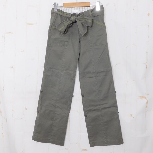 vert dense Vert Dense # cotton pants ribbon belt roll up pants height adjustment possibility #1# khaki *MS3411021