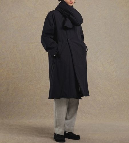 公式の店舗 定価49940円 新品 ADAM M 黒 マフラー付き コート