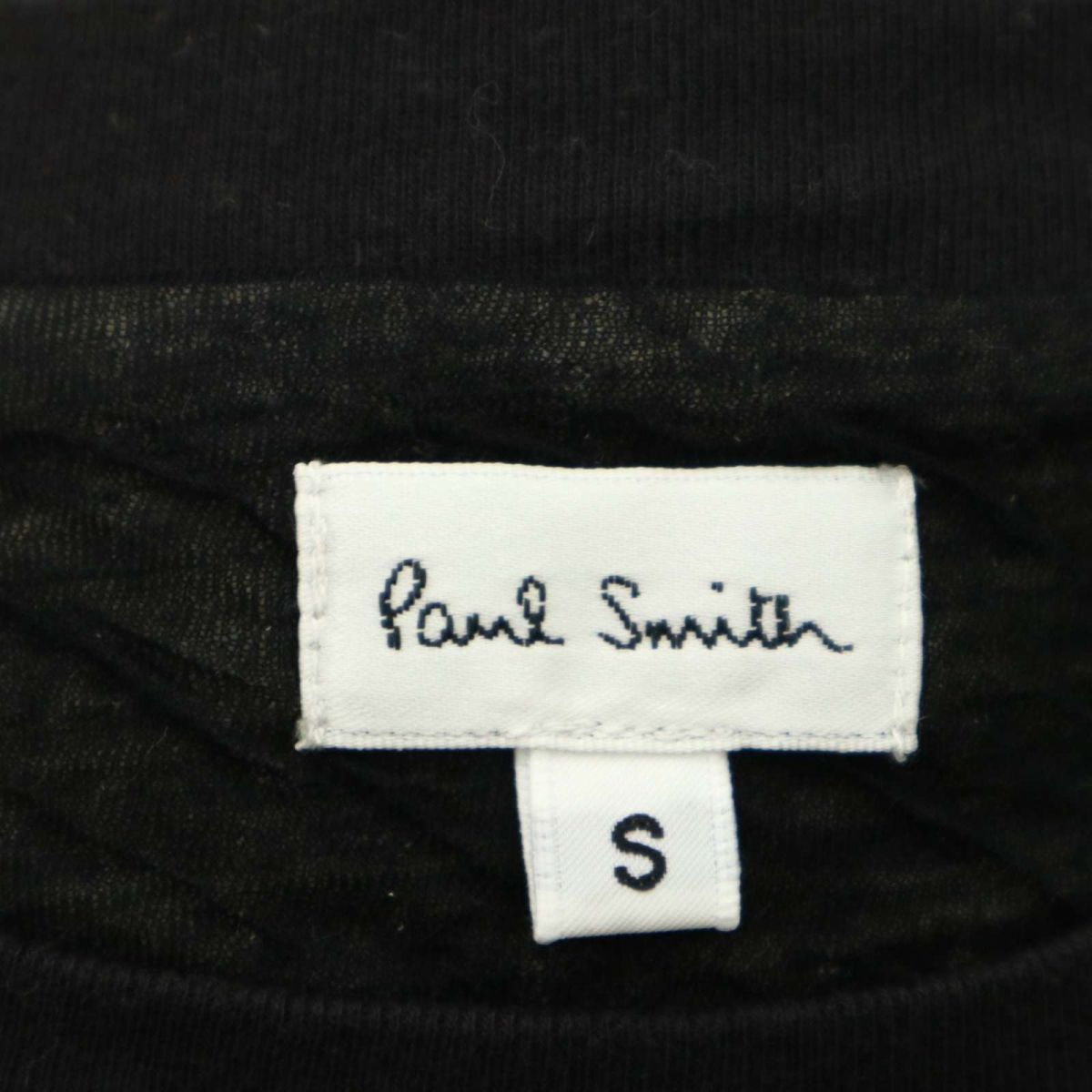 Paul Smith ポールスミス メインライン 春夏 半袖 クルーネック カットソー Tシャツ Sz.S　メンズ 黒 日本製　C3T03154_4#D_画像5