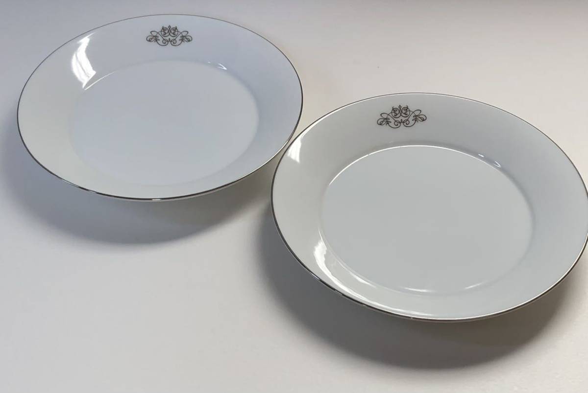 ファンケル　洋皿　デザート皿　シンプル　白　非売品　2枚セット_画像1