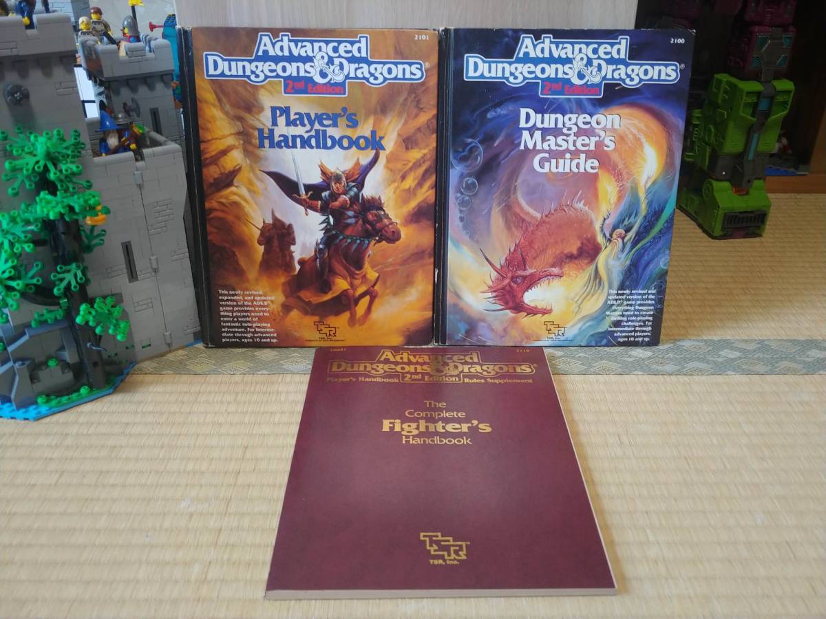 1989年 Advance Dungeon & Dragons 2nd Edition Players Handbook / Dungeon Masters Guide & Complete Fighters Handbook セット 激レア