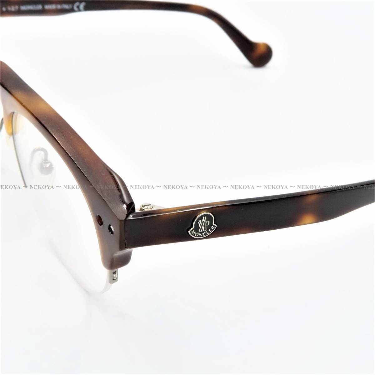 MONCLER ML5016 052 メガネ フレーム ハバナ ハーフリム モンクレール